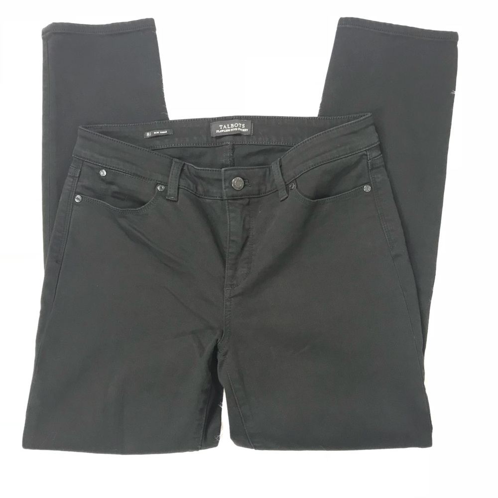 TALBOTS Flawless Five-Pocket Black Slim Ankle Jean